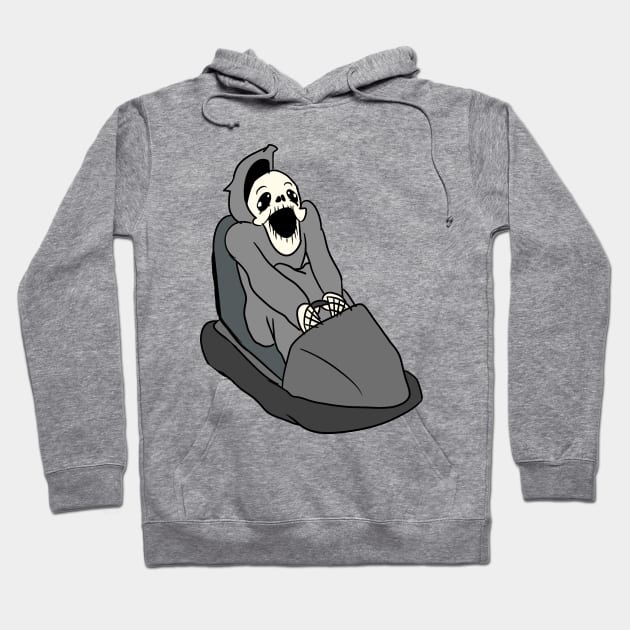 Spoopy Man has fun time on Bumper cars Hoodie by AnthonyPanics